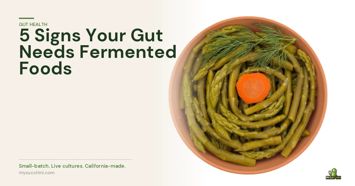 MyZucchini asparagus — 5 signs your gut microbiome needs more fermented foods